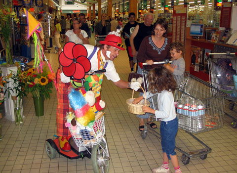 Animation centre commercial avec Mr. Boul