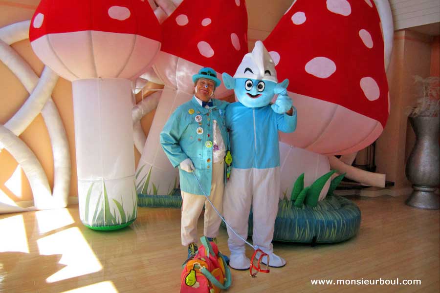 Monsieur Boul le clown spectacle animation galerie marchande Haute Savoie Genève et région des Alpes du Nord